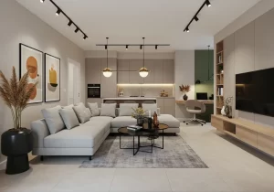 غرفة بسرير مزدوج كبير يتسع لفردين